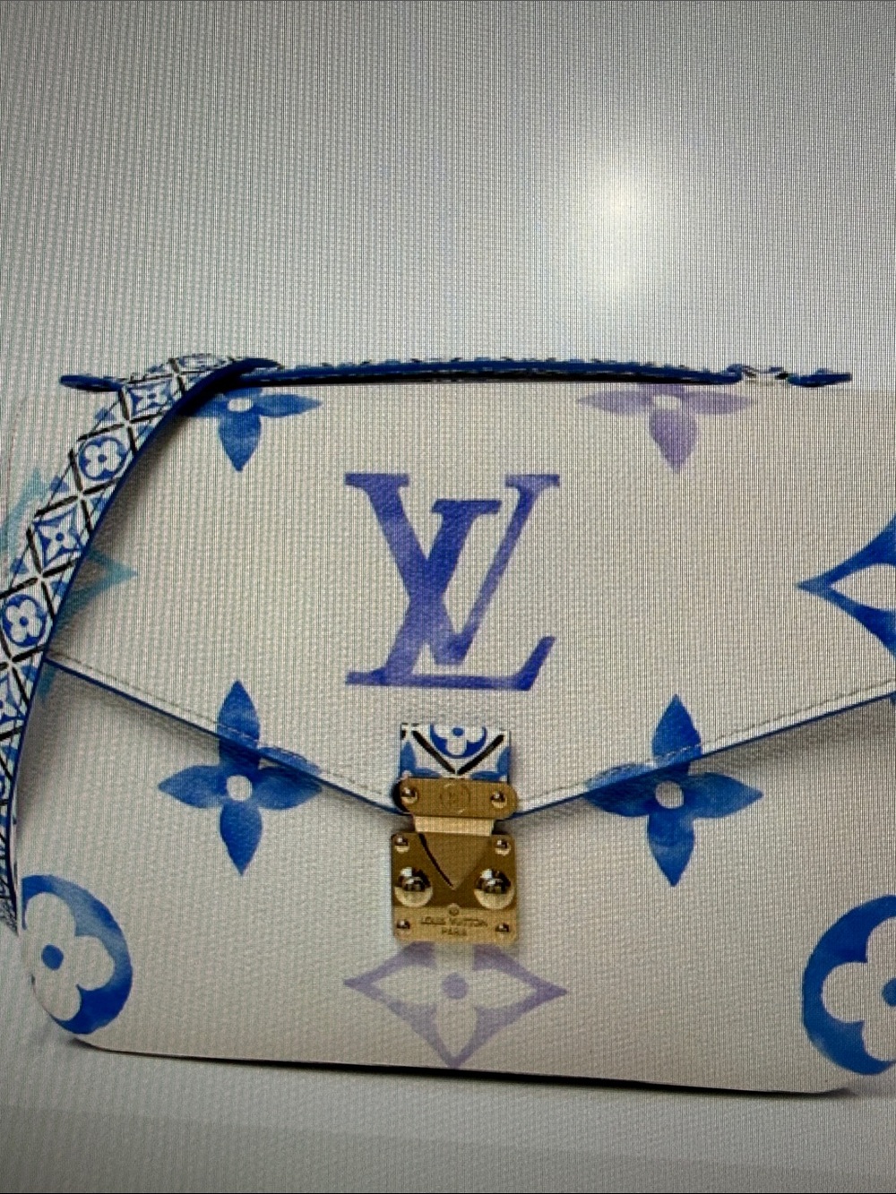 Louis Vuitton repurposed White coated canvas flip mirror Monogram print - Picture 6 of 7